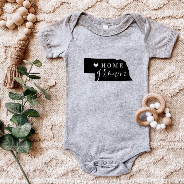 Body Para Bebê Nebraska Home Grown State Tee (Criador carregado)