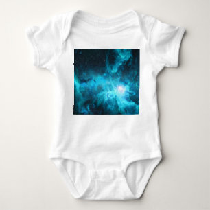 Body Para Bebê Nébula de Órion, luz azul, astronomia.