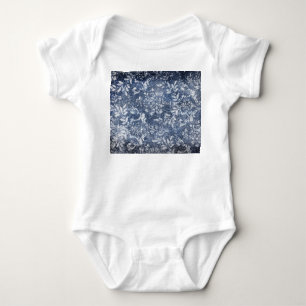 Body Para Bebê Negação Floral Desbotada: Fundo Texturizado Grunge