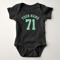 Negra & Mint Green Baby | Sports Jersey Design