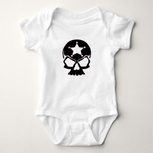 Body Para Bebê Negro crânio (Bebê Jersey Bodycase)