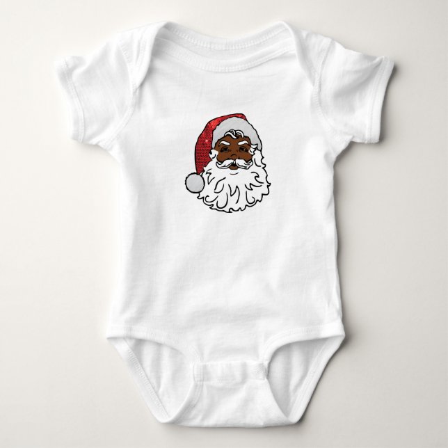 Body Para Bebê negro santa claus (Frente)