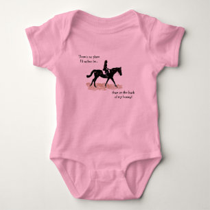 Body Para Bebê Nenhum lugar eu preferencialmente seria - cavalo