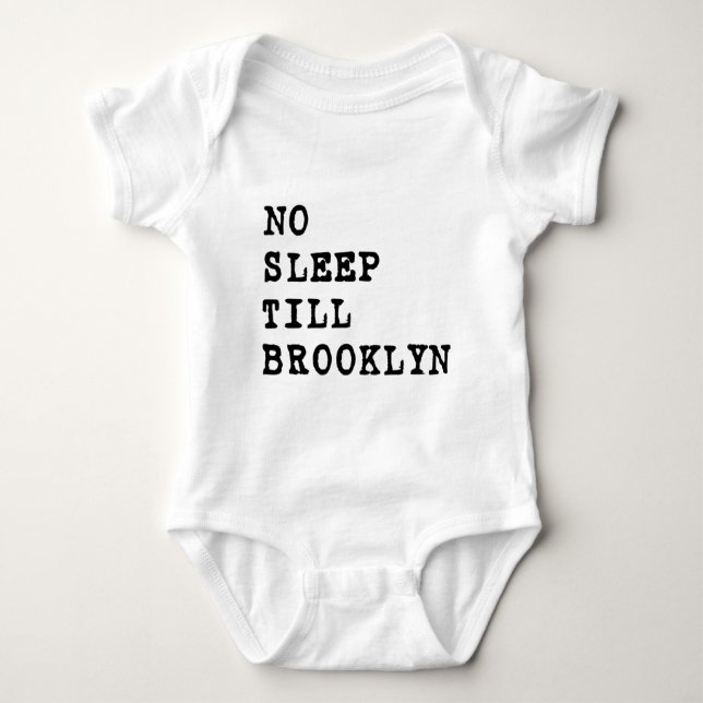 Body Para Bebê Nenhum sono lavra Brooklyn! (Frente)