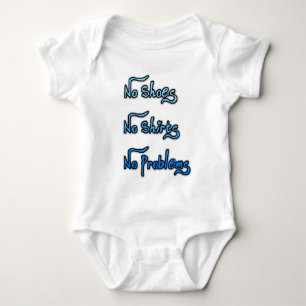 Body Para Bebê Nenhuma calçados ou camisa, nenhuns problemas