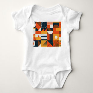 Body Para Bebê Neo geo: composição do abstrato de vintage