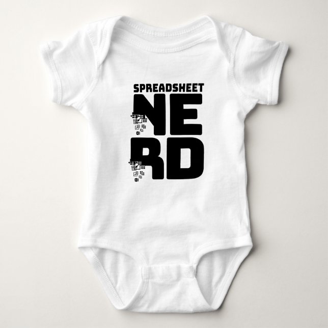 Body Para Bebê Nerd da planilha (Frente)