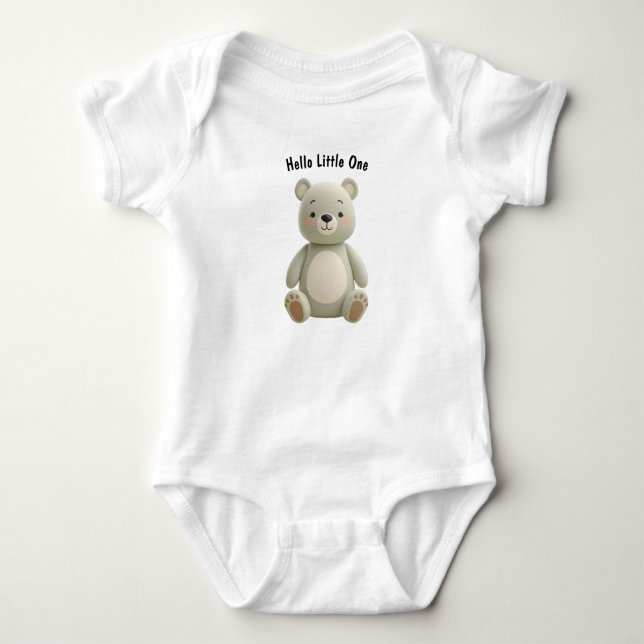 Body Para Bebê Neutral Bear Baby Bodysuit – Newborn Gift (Frente)
