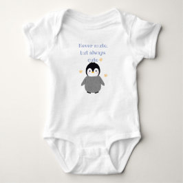 Body Para Bebê Never mute but always cute- Pinguin