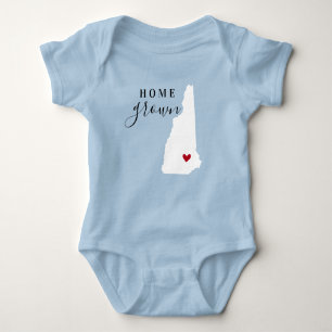 Body Para Bebê New Hampshire Home Grown State Tee