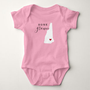 Body Para Bebê New Hampshire Home Grown State Tee