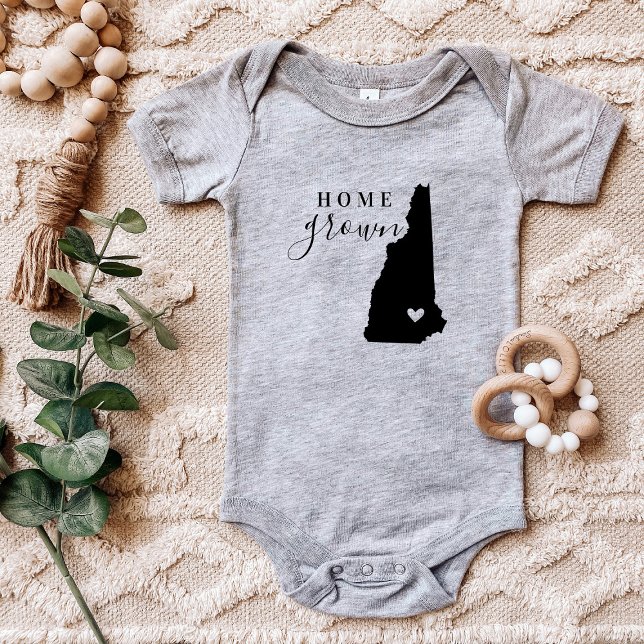 Body Para Bebê New Hampshire Home Grown State Tee (Criador carregado)