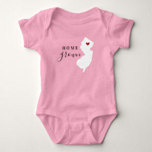 Body Para Bebê New Jersey Home Grown State Tee