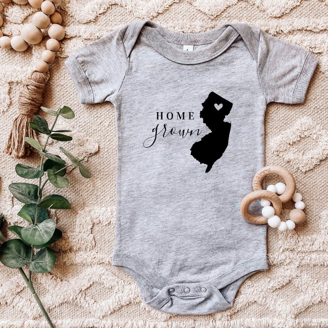 Body Para Bebê New Jersey Home Grown State Tee (Criador carregado)