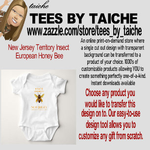 Body Para Bebê New Jersey Territory Insetory Bee Mel Europeu