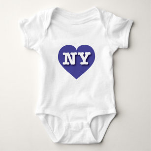 Body Para Bebê New York Blue Heart - Eu amo NY