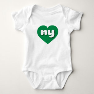 Body Para Bebê New York Green Heart - amor