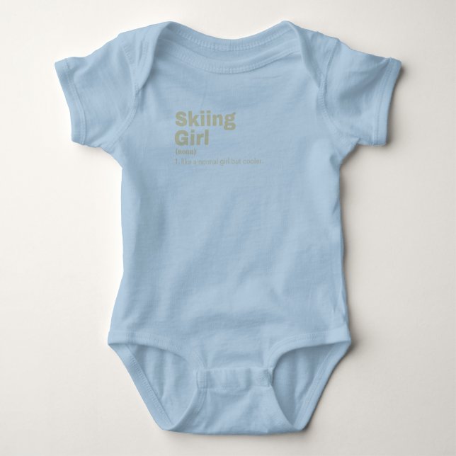 Body Para Bebê ng Girl - Skiing (Frente)
