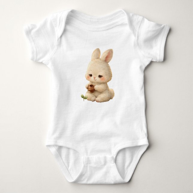 Body Para Bebê Nibbles the Rabbit – Gentle Gardener (Frente)