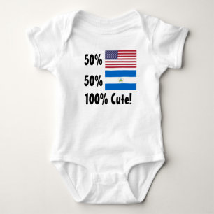 Body Para Bebê Nicaraguan 100% do americano 50% de 50% bonito