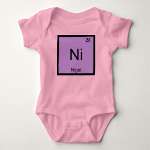 Body Para Bebê Nigel Nome Química Elemento Tabela Periódica