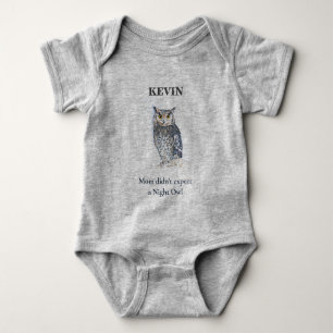 Body Para Bebê Night Owl Baby Bodysuit