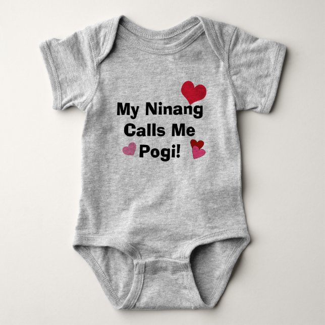 Body Para Bebê Ninang me ama (Frente)
