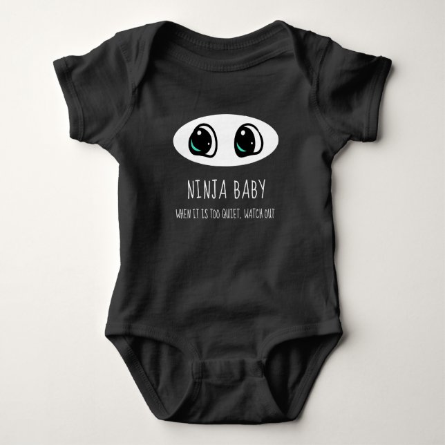 Body Para Bebê Ninja Baby - Engraçado Bodyfato (Frente)