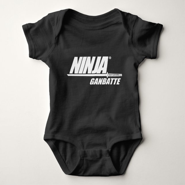Body Para Bebê Ninja Ganbatte (Frente)