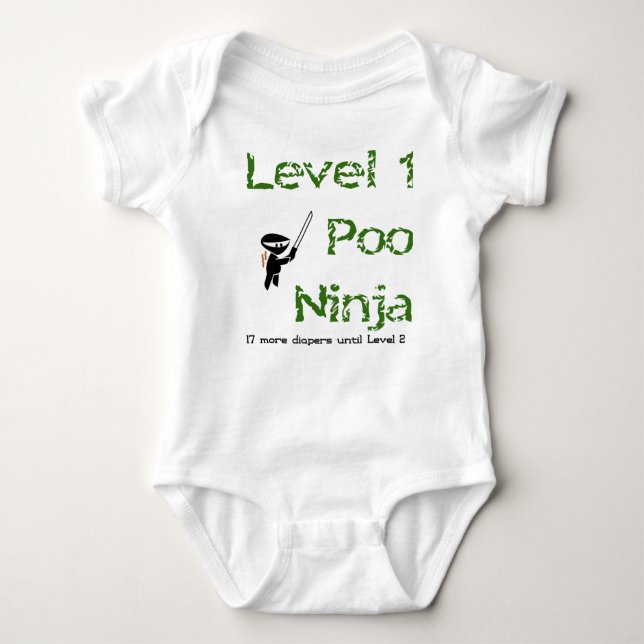 Body Para Bebê Nível 1 Poo Ninja (Frente)