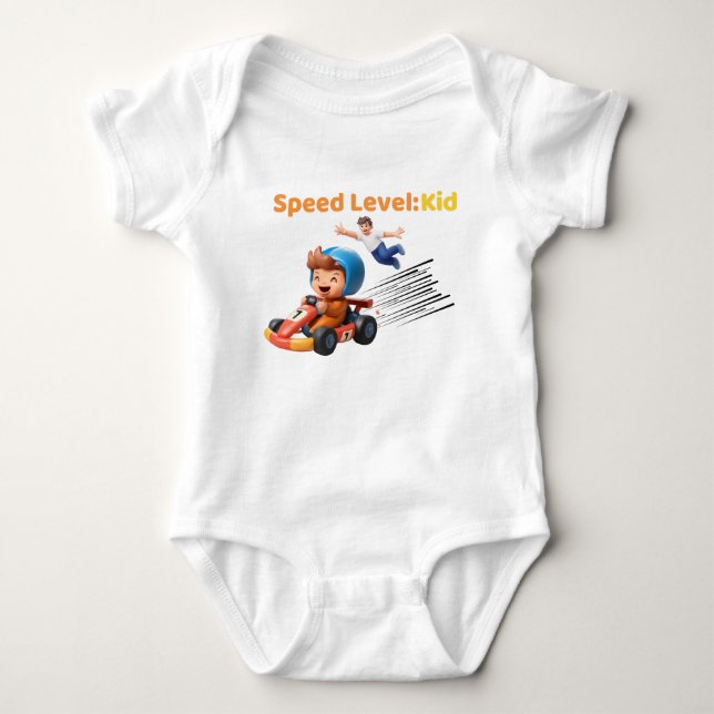 Body Para Bebê Nível de Velocidade: Macacão de Bebê Kid (Frente)
