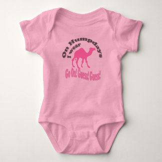 Body Para Bebê No dia da corcunda eu visto rosa e camelo