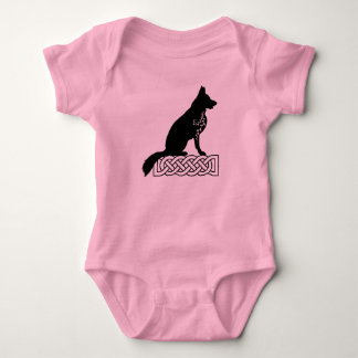 Body Para Bebê Nó Negra do Marinheiro do german shepherd Loki