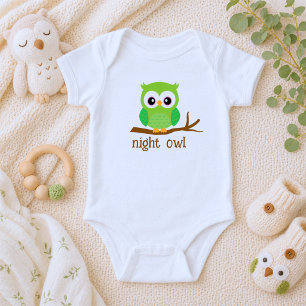 Body Para Bebê Noite Coruja Fofa