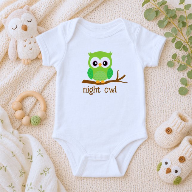 Body Para Bebê Noite Coruja Fofa  (Criador carregado)