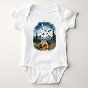 Body Para Bebê Noite de Acampamento Estrelas Sob a Montanha