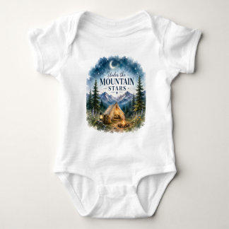 Body Para Bebê Noite de Acampamento Estrelas Sob a Montanha