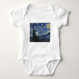 Body Para Bebê Noite Estrelada por Vincent Van Gogh
