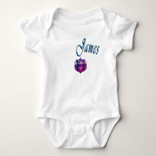 Body Para Bebê Nome Azul James