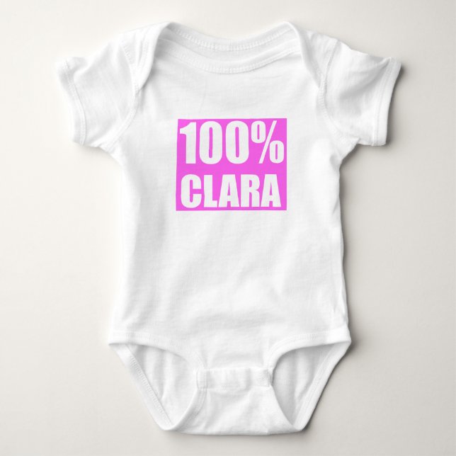 Body Para Bebê nome Clara  (Frente)