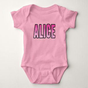 Body Para Bebê Nome da Alice