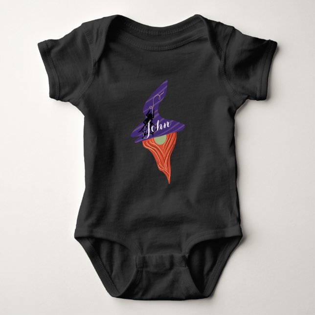 Body Para Bebê Nome da Aranha Gnome de Halloween (Frente)