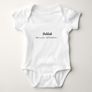 Body Para Bebê Nome da Delilah — traje