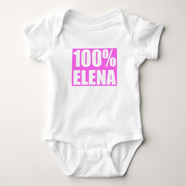 Body Para Bebê Nome da Elena (Frente)