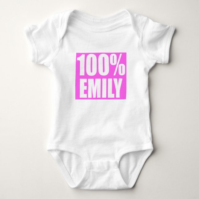 Body Para Bebê Nome da Emily (Frente)