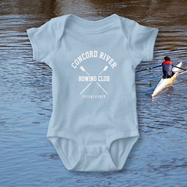 Body Para Bebê Nome da Equipe de Oars de Logotipo de Tripulação P (Criador carregado)