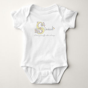 Body Para Bebê Nome da Menina Sinead que significa "tee personali