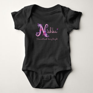 Body Para Bebê Nome das meninas de Nishka & significado da roupa