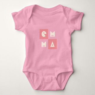 Body Para Bebê nome de 4 letras roupa rosa quente