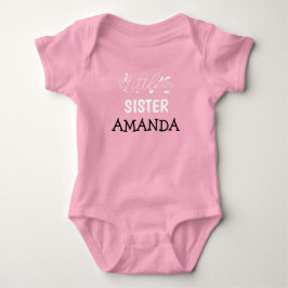 Body Para Bebê Nome de bebé personalizável Irmãzinha Baby Name me